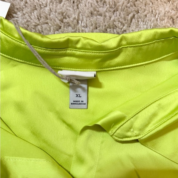 a new day Neon Green Button Down Shirt - Picture 4 of 4